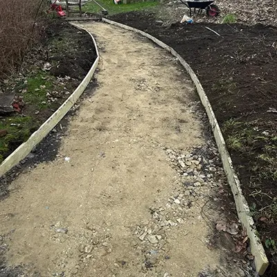 a path in the middle of a park